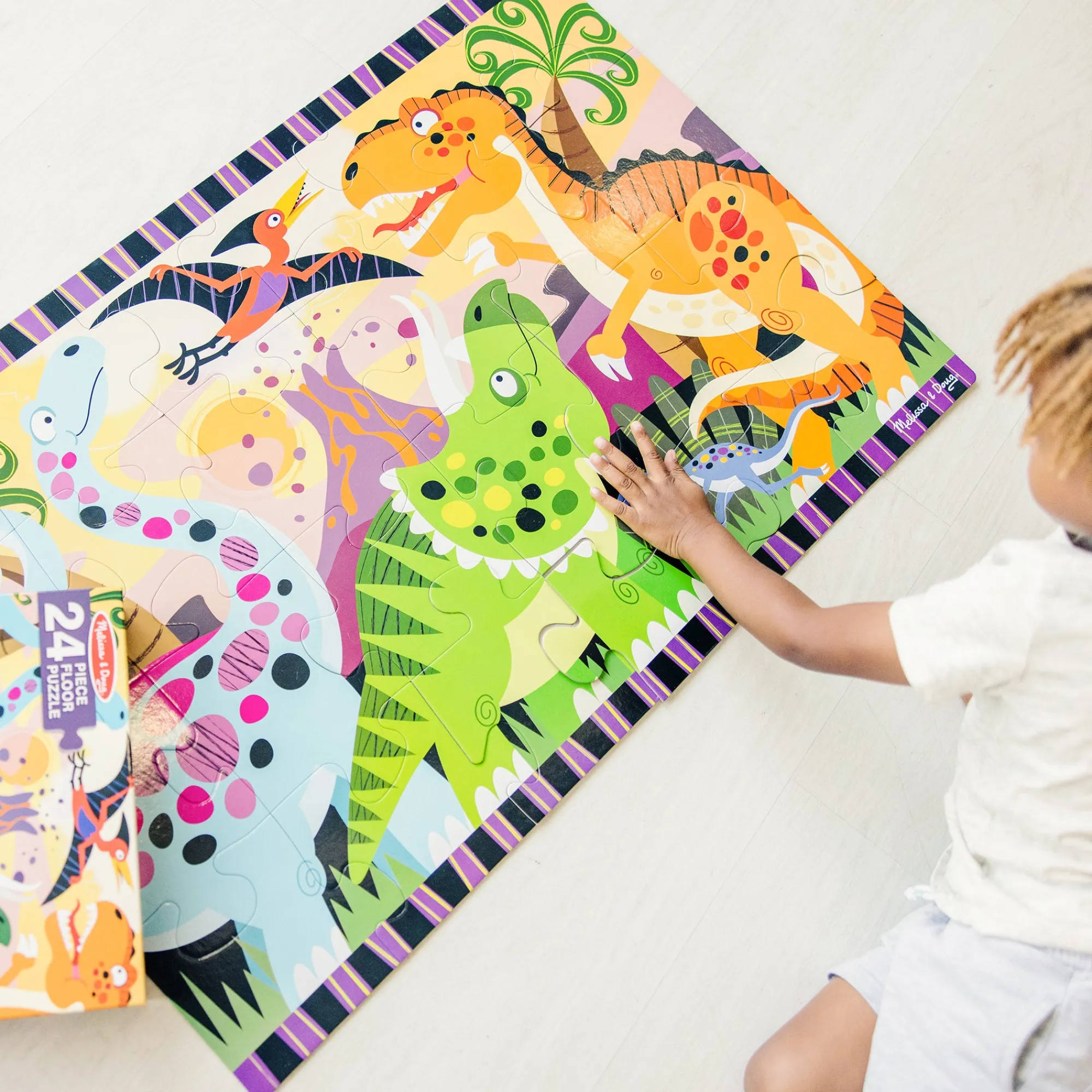 Dinosaur Dawn Floor Puzzle - 24 Pieces>Melissa & Doug Hot