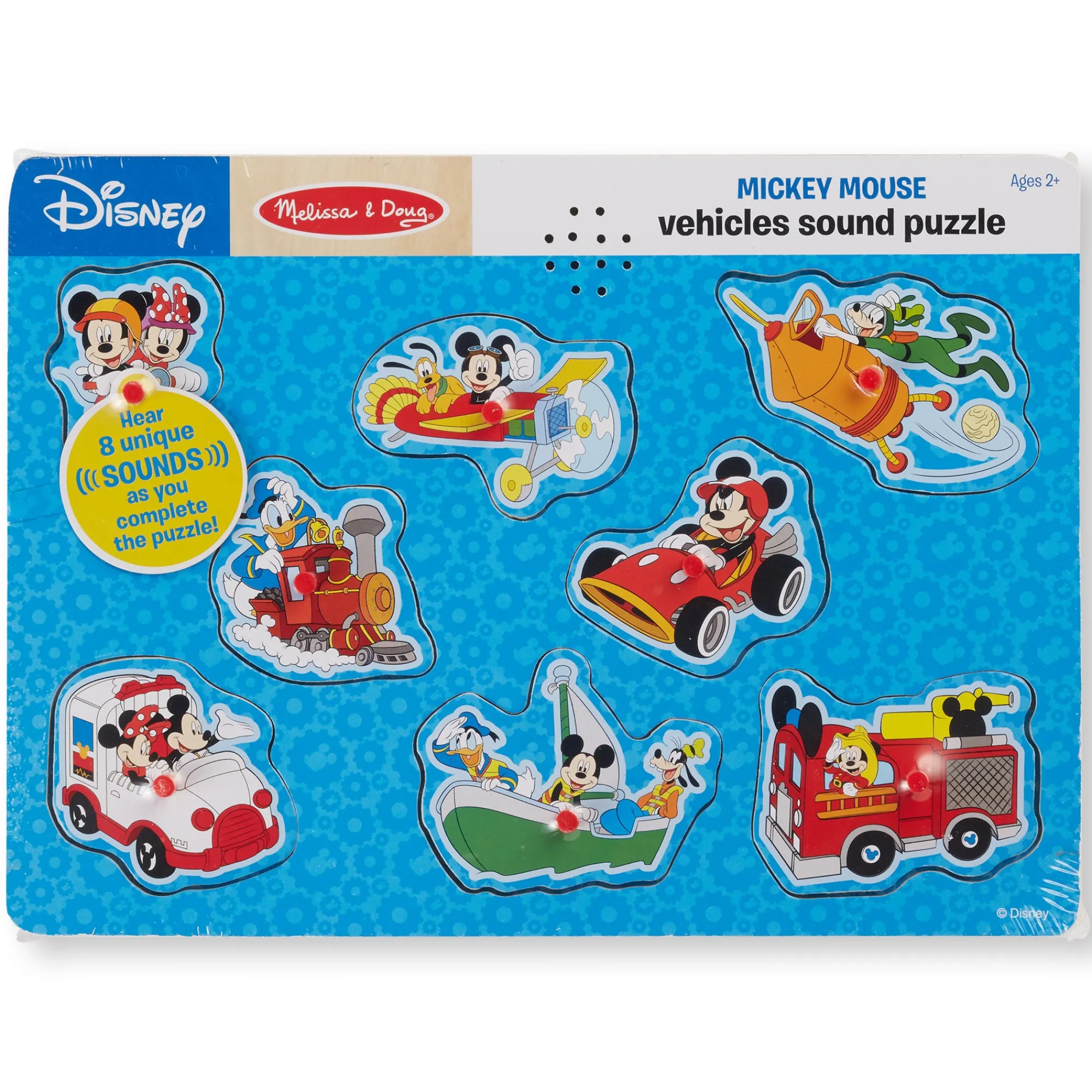 Disney Mickey Mouse & Friends Vehicles Sound Puzzle - 8 Pieces>Melissa & Doug Online