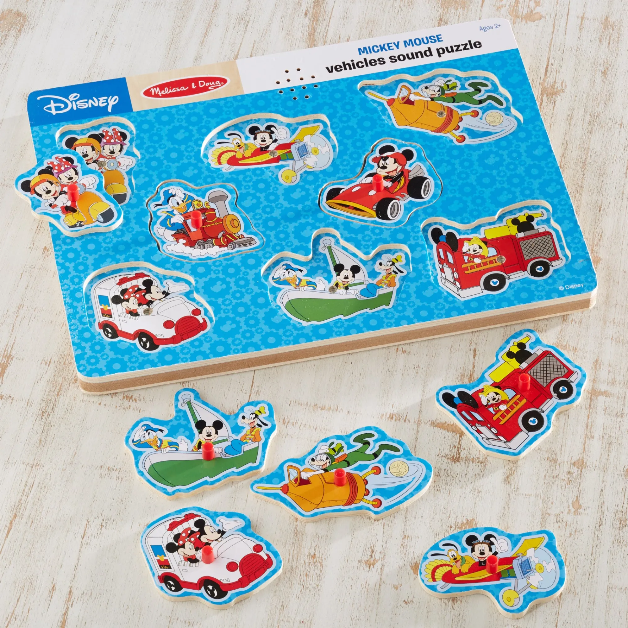 Disney Mickey Mouse & Friends Vehicles Sound Puzzle - 8 Pieces>Melissa & Doug Online
