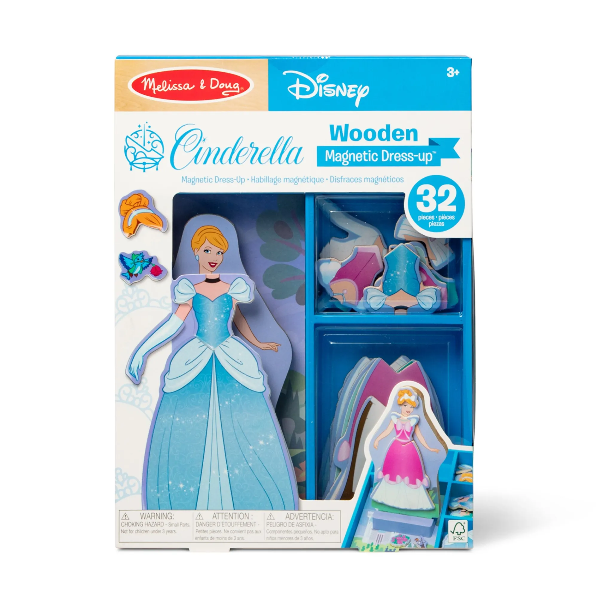 Disney Princess Cinderella Wooden Magnetic Dress-Up>Melissa & Doug Online