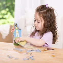 Disney Princess Tiana Wooden Magnetic Dress-Up Play Set><noscript><img width=