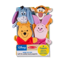 Disney Winnie the Pooh Soft & Cuddly Hand Puppets><noscript><img width=