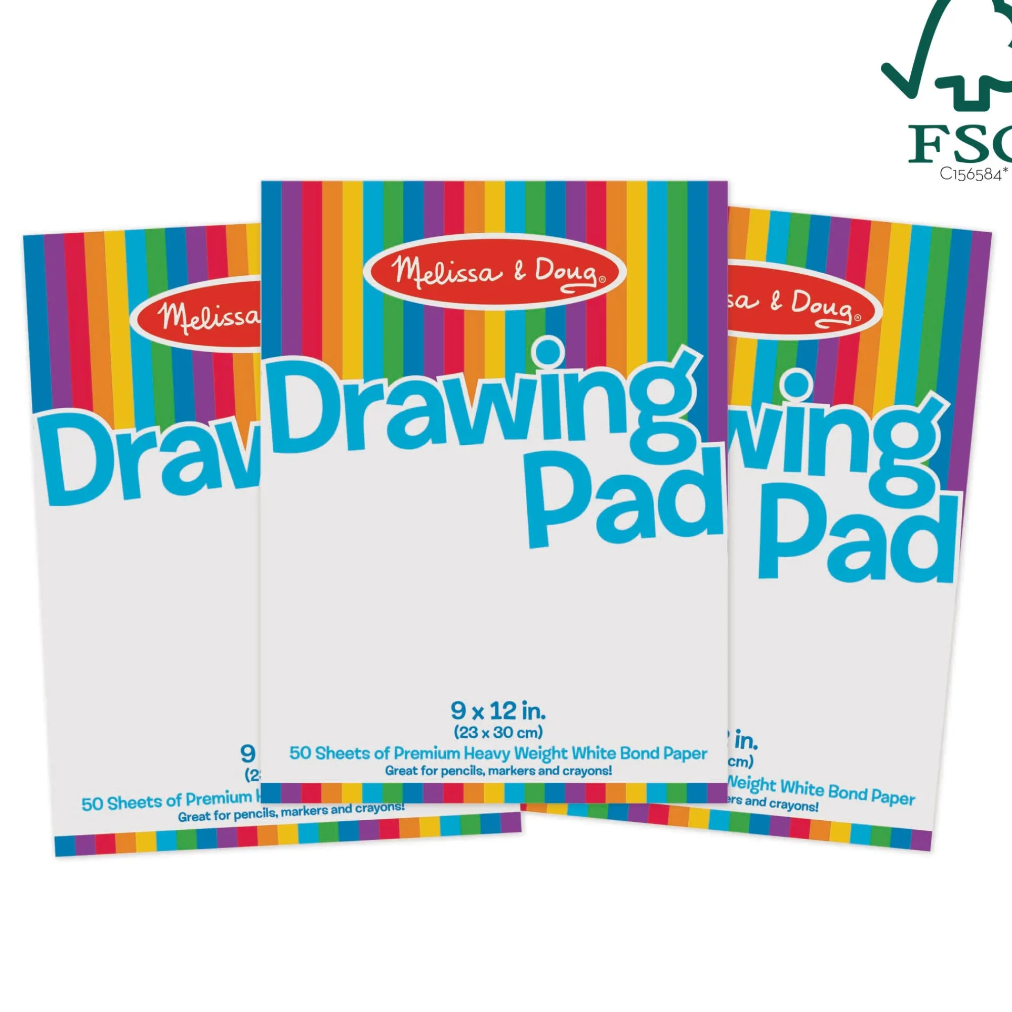 Drawing Paper Pad (50 Sheets, 9 x 12 Inches) 3-Pack>Melissa & Doug Best