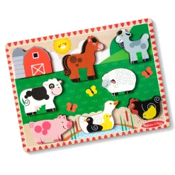 Farm Animals Chunky Puzzle - 8 Pieces>Melissa & Doug Discount