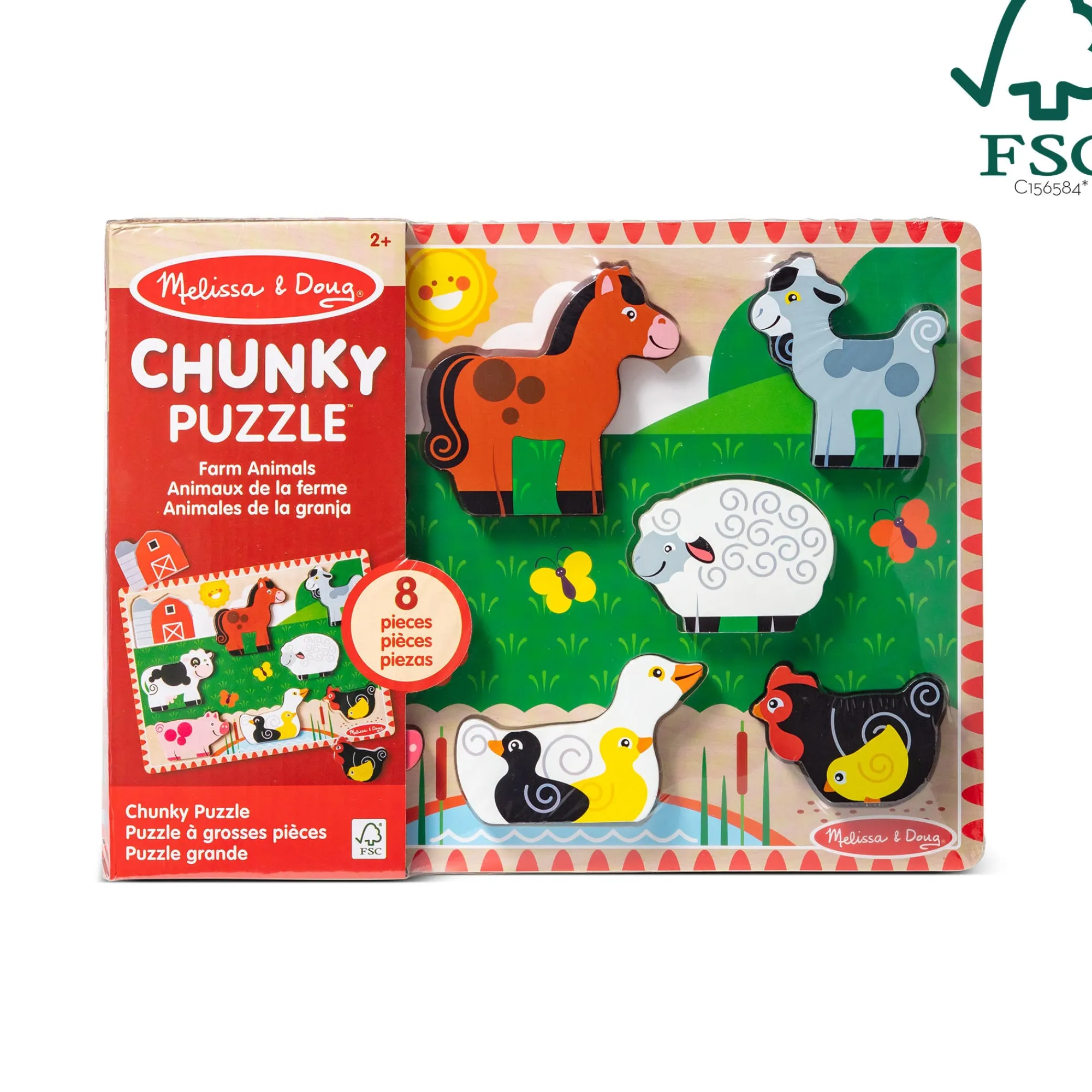 Farm Animals Chunky Puzzle - 8 Pieces>Melissa & Doug Discount