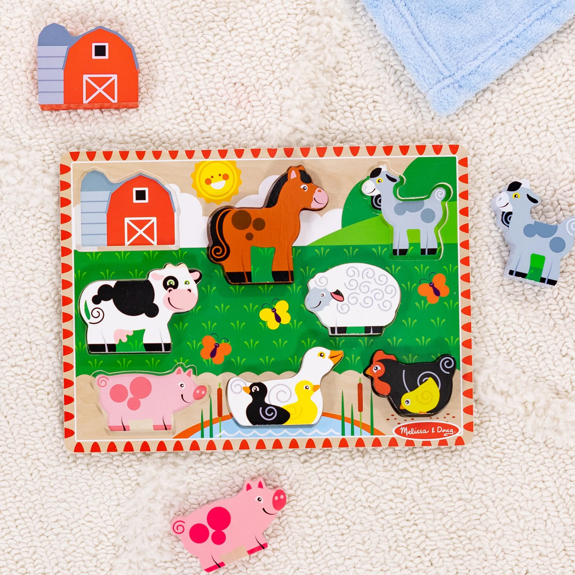 Farm Animals Chunky Puzzle - 8 Pieces>Melissa & Doug Discount