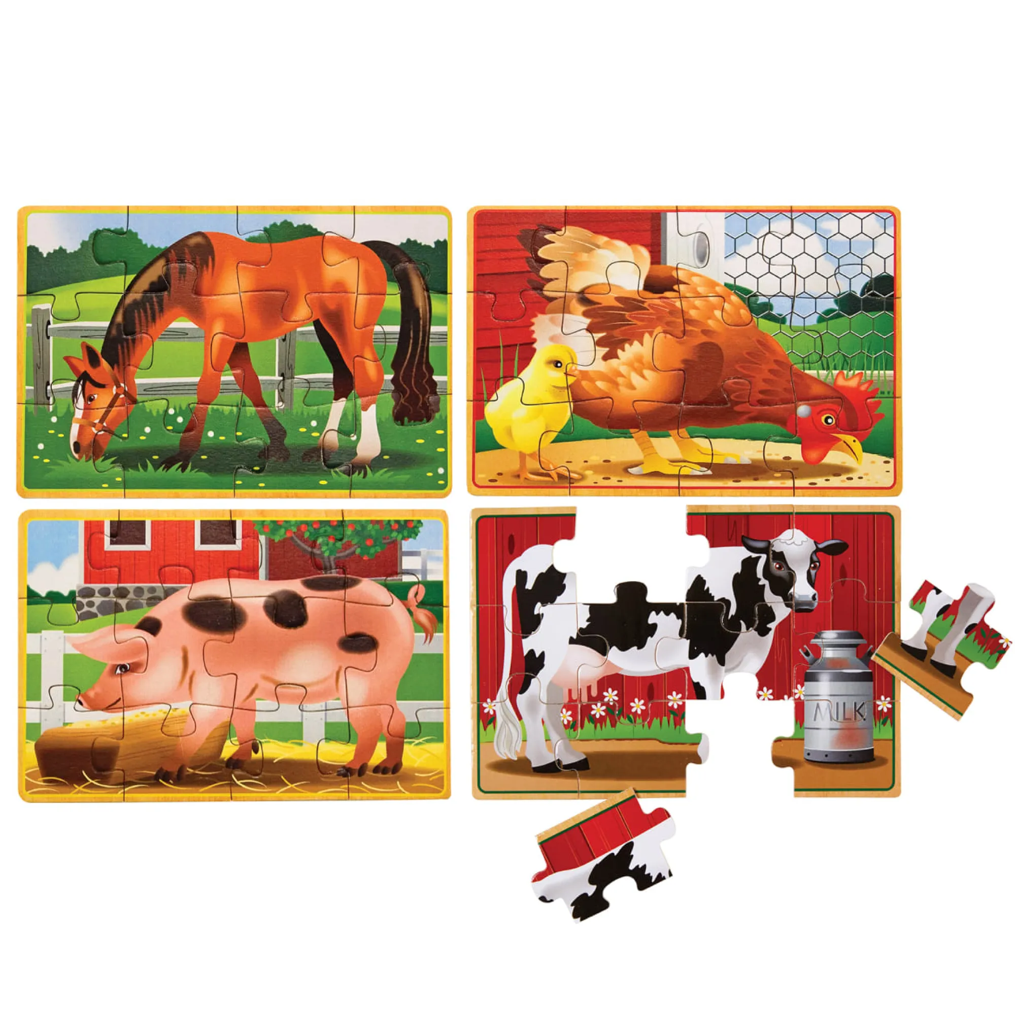 Farm Animals Jigsaw Puzzles in a Box>Melissa & Doug Hot