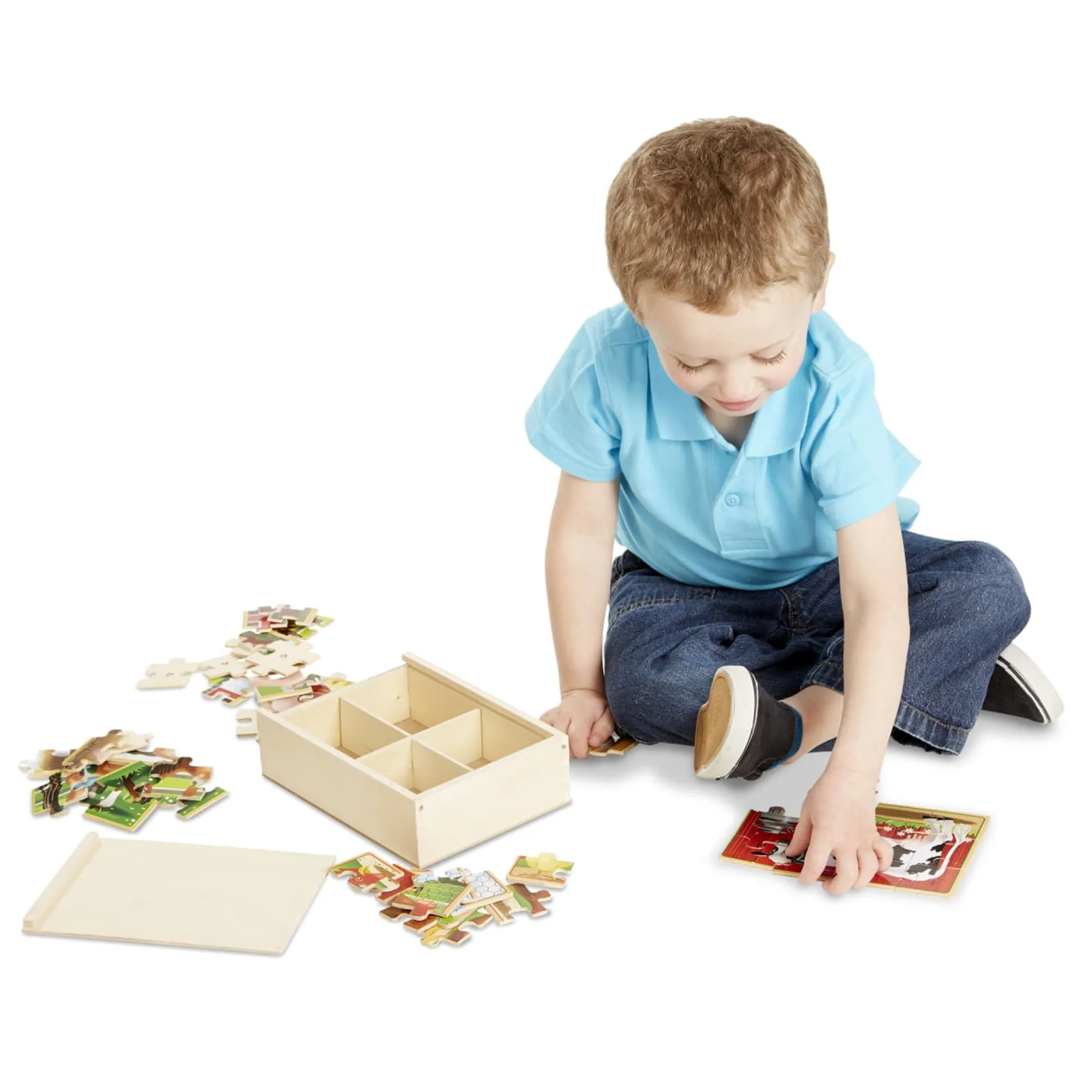 Farm Animals Jigsaw Puzzles in a Box>Melissa & Doug Hot