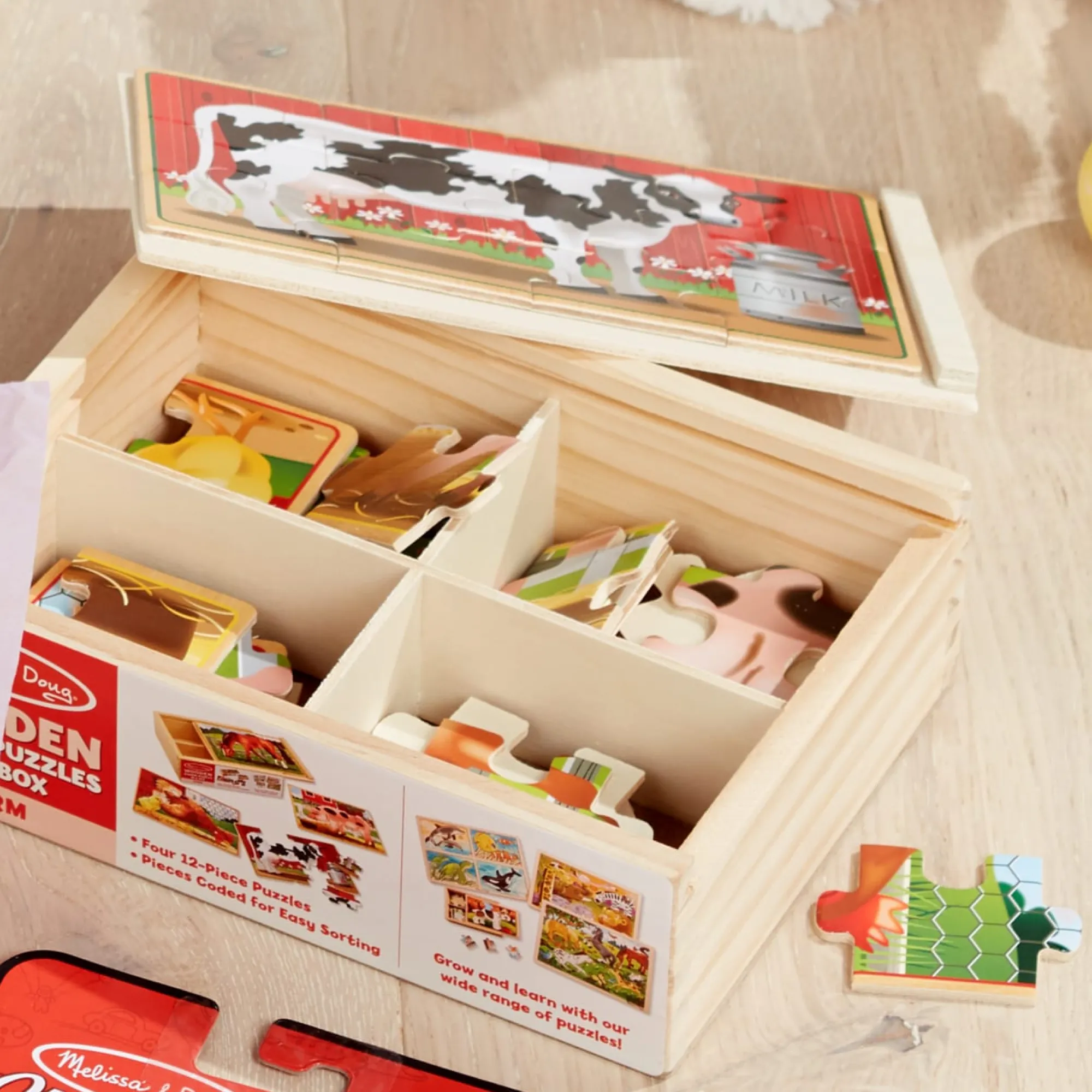Farm Animals Jigsaw Puzzles in a Box>Melissa & Doug Hot