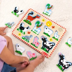 Farm Animals Sound Puzzle - 8 Pieces>Melissa & Doug Hot