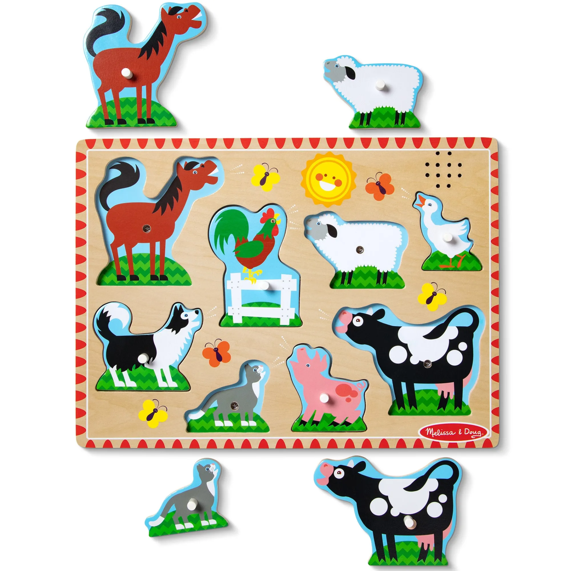 Farm Animals Sound Puzzle - 8 Pieces>Melissa & Doug Hot
