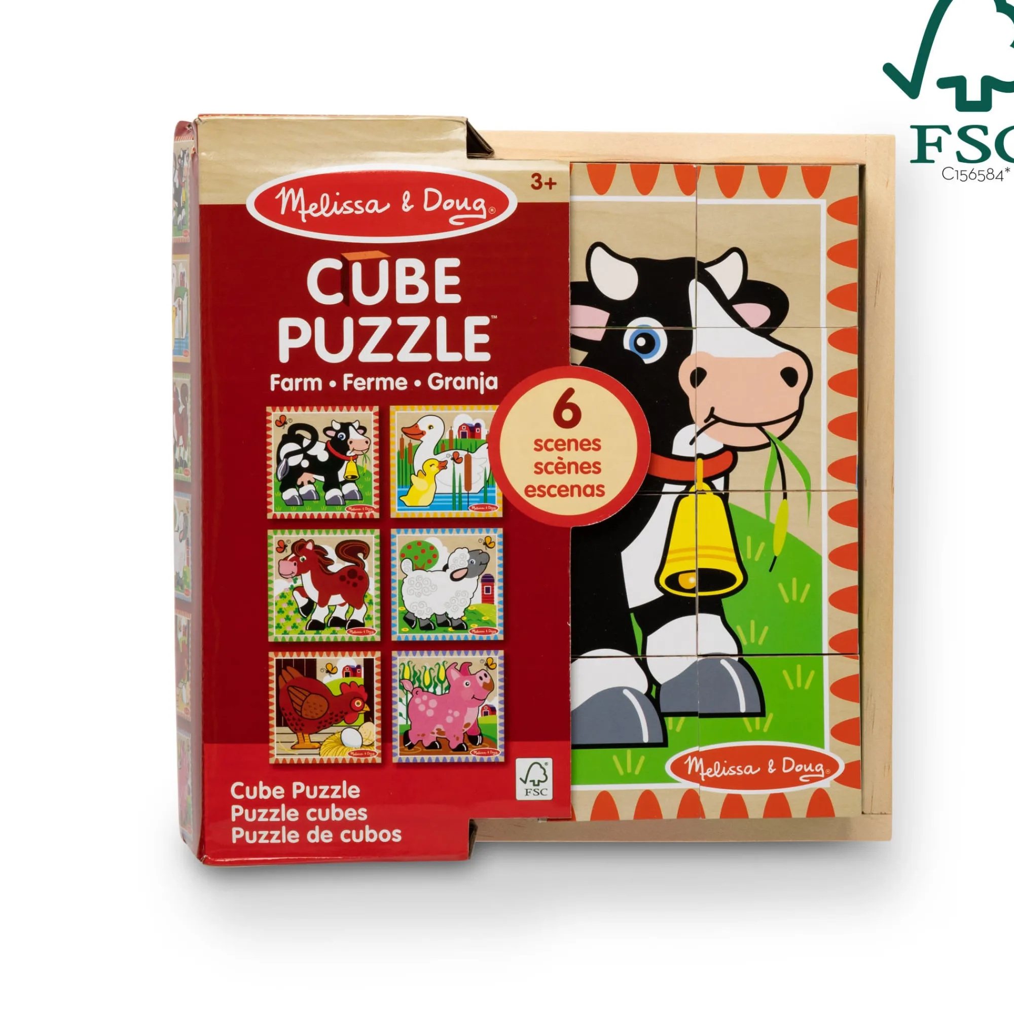 Farm Cube Puzzle - 16 Pieces>Melissa & Doug Outlet