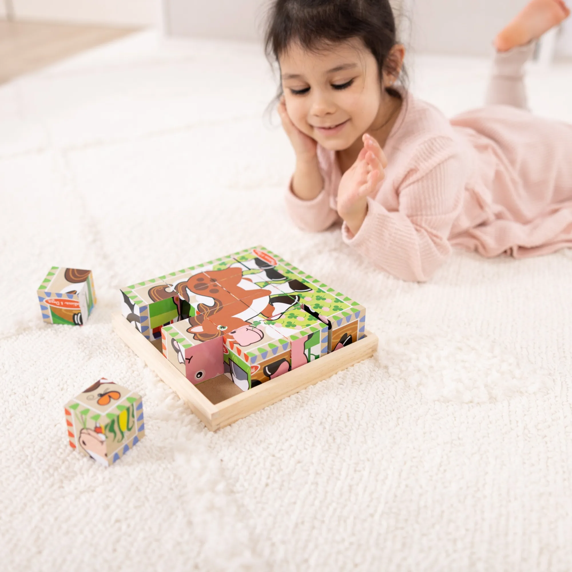Farm Cube Puzzle - 16 Pieces>Melissa & Doug Outlet