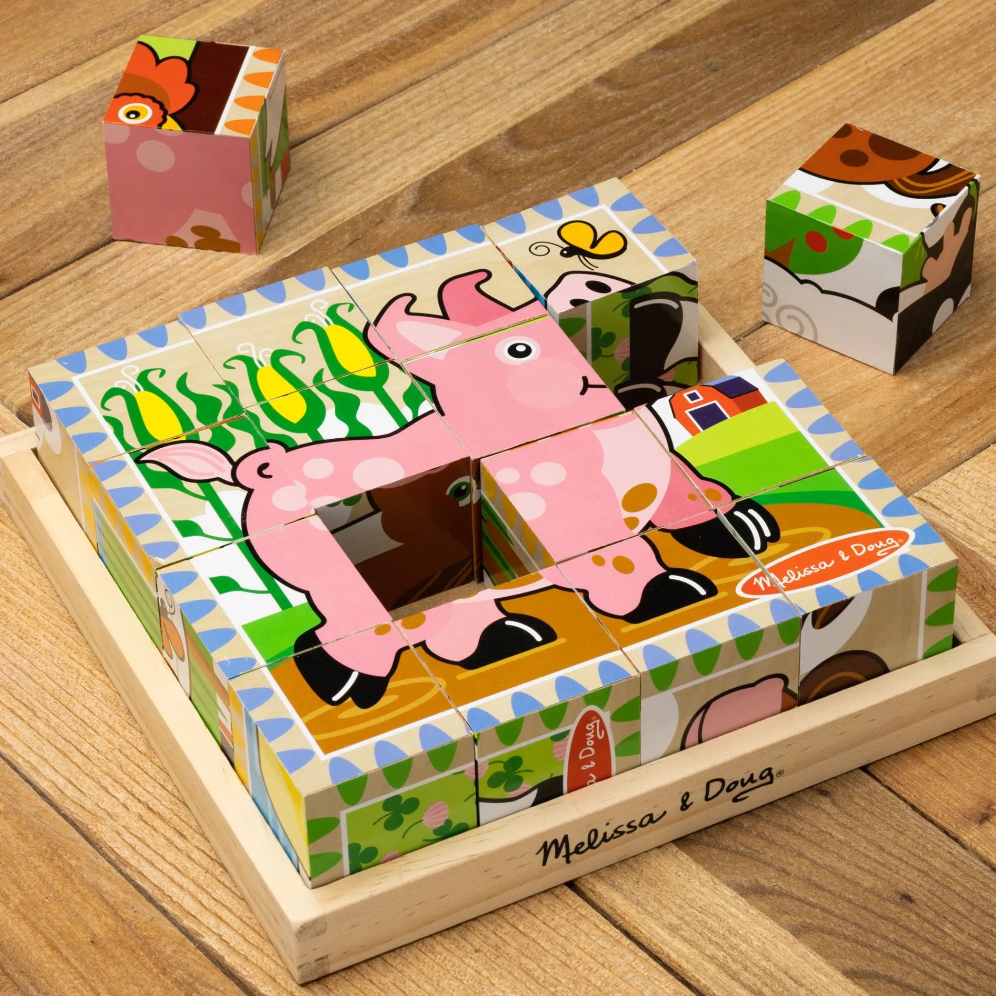 Farm Cube Puzzle - 16 Pieces>Melissa & Doug Outlet