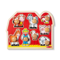 Farm Friends Jumbo Peg Puzzle - 8 Pieces>Melissa & Doug Discount