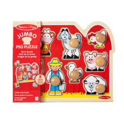 Farm Friends Jumbo Peg Puzzle - 8 Pieces><noscript><img width=