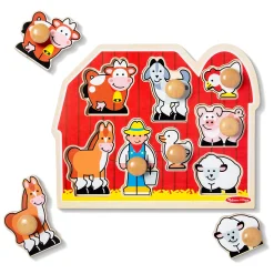 Farm Friends Jumbo Peg Puzzle - 8 Pieces><noscript><img width=