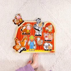 Farm Friends Jumbo Peg Puzzle - 8 Pieces><noscript><img width=