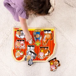 Farm Friends Jumbo Peg Puzzle - 8 Pieces><noscript><img width=