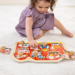 Farm Friends Jumbo Peg Puzzle - 8 Pieces><noscript><img width=