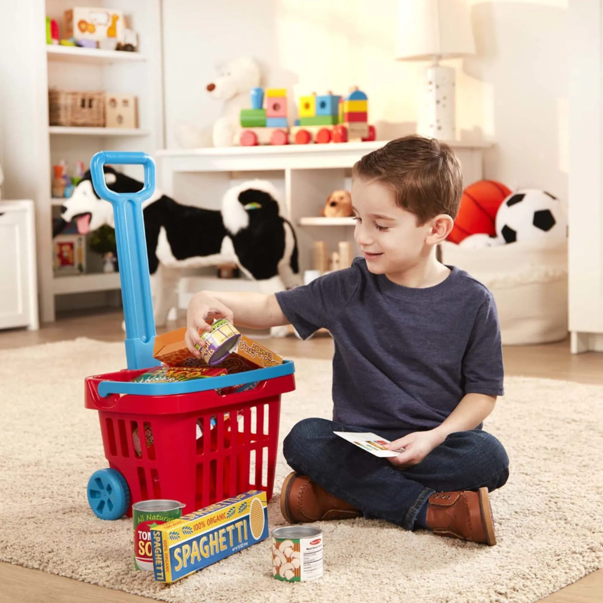 Fill & Roll Grocery Basket Play Set>Melissa & Doug