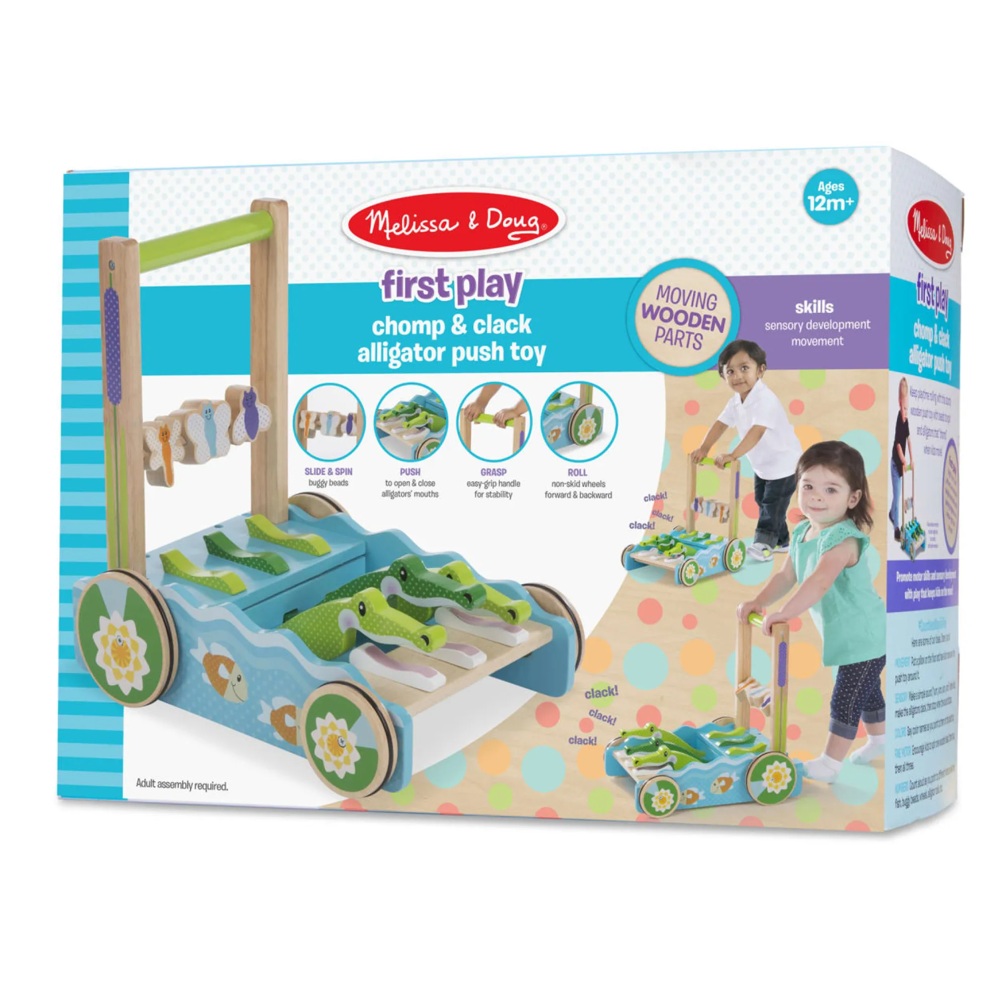 First Play Chomp & Clack Alligator Push Toy>Melissa & Doug Best
