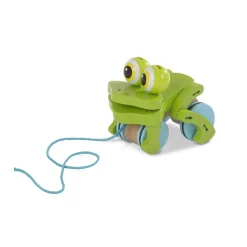 First Play Frolicking Frog Wooden Pull Toy>Melissa & Doug Outlet