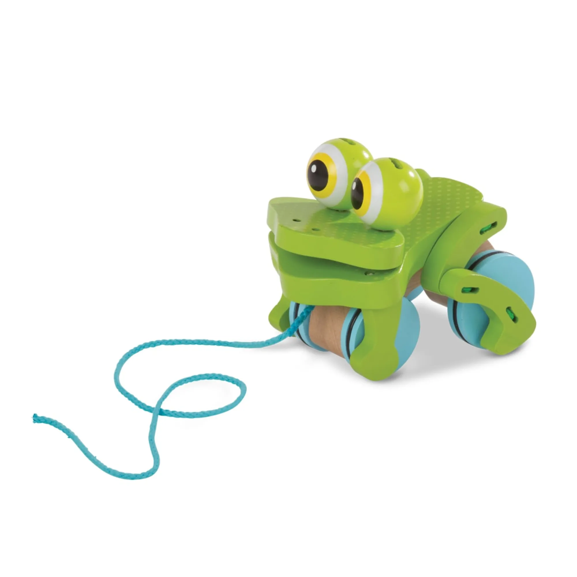 First Play Frolicking Frog Wooden Pull Toy>Melissa & Doug Outlet
