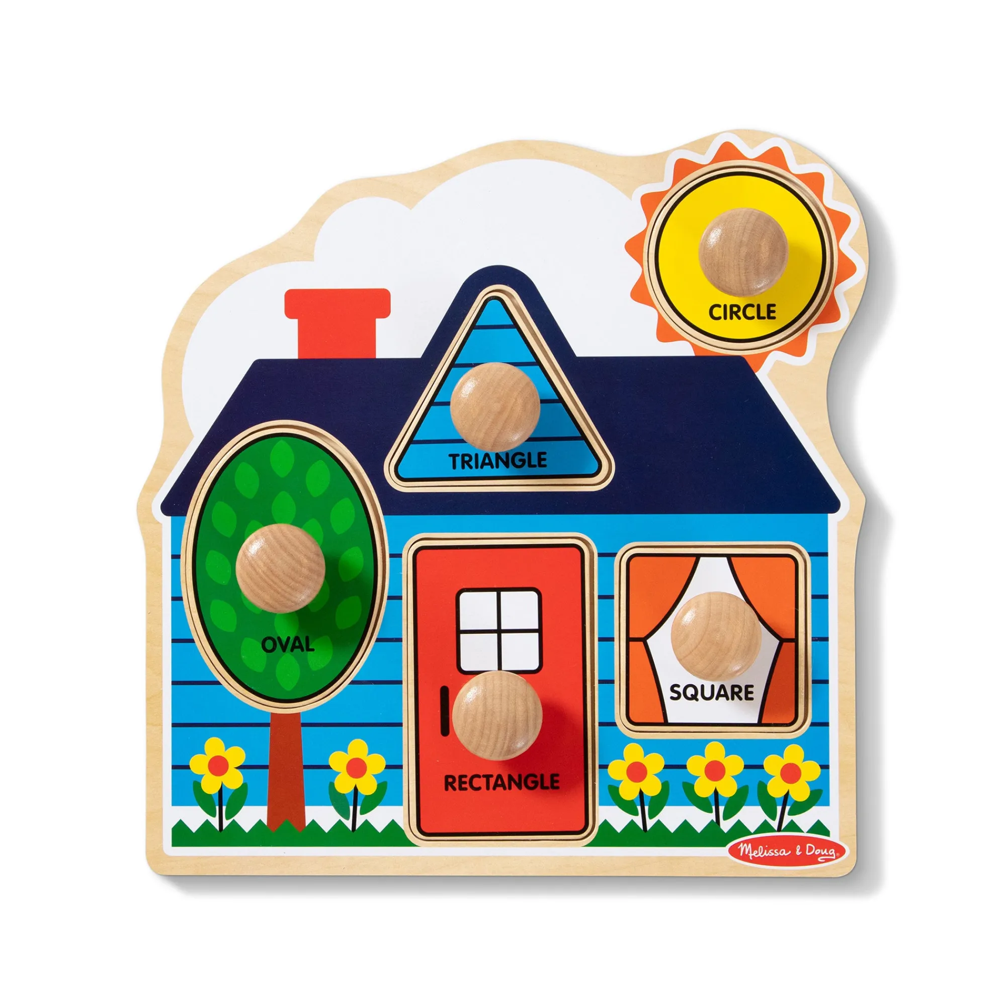 First Shapes Jumbo Peg Puzzle - 5 Pieces>Melissa & Doug