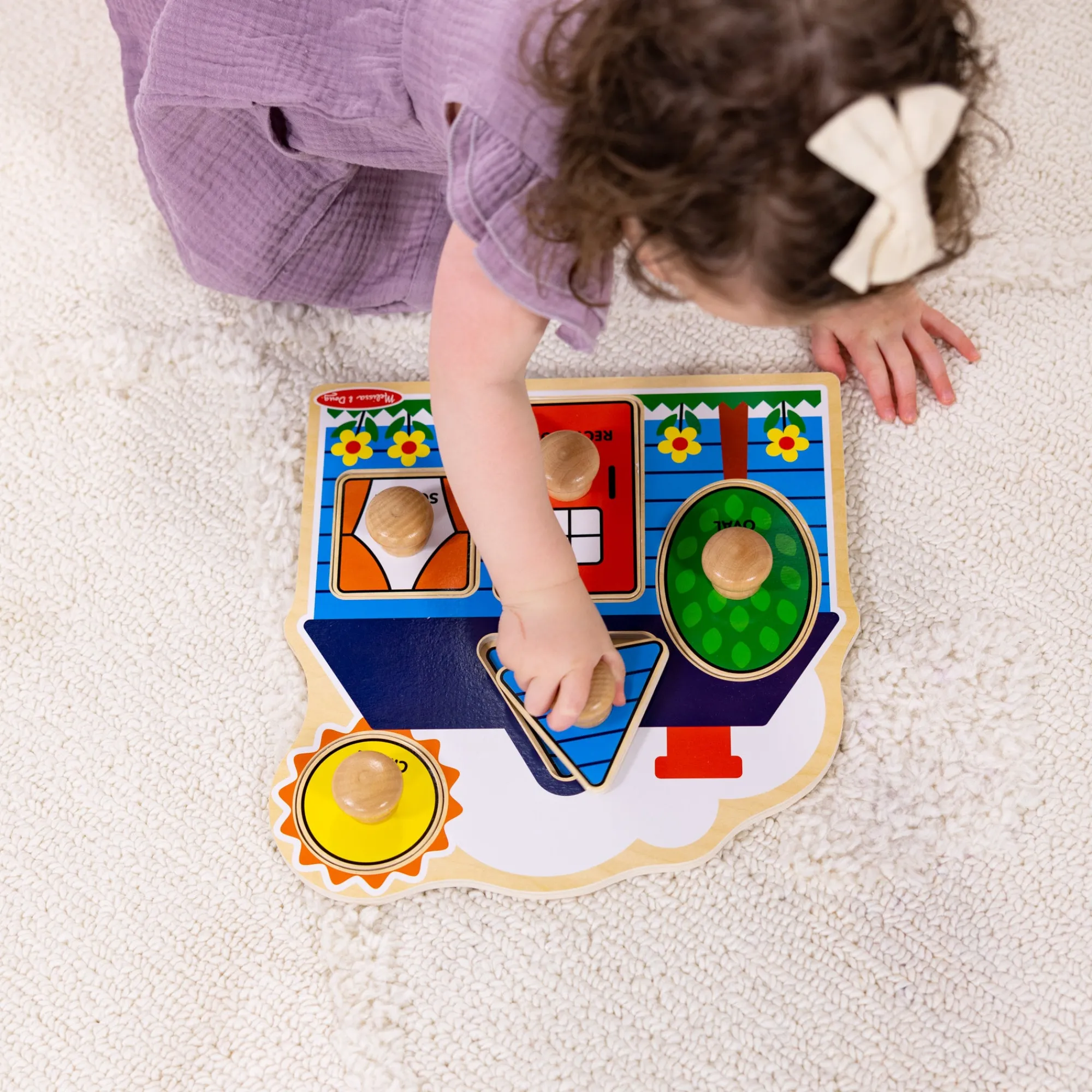 First Shapes Jumbo Peg Puzzle - 5 Pieces>Melissa & Doug