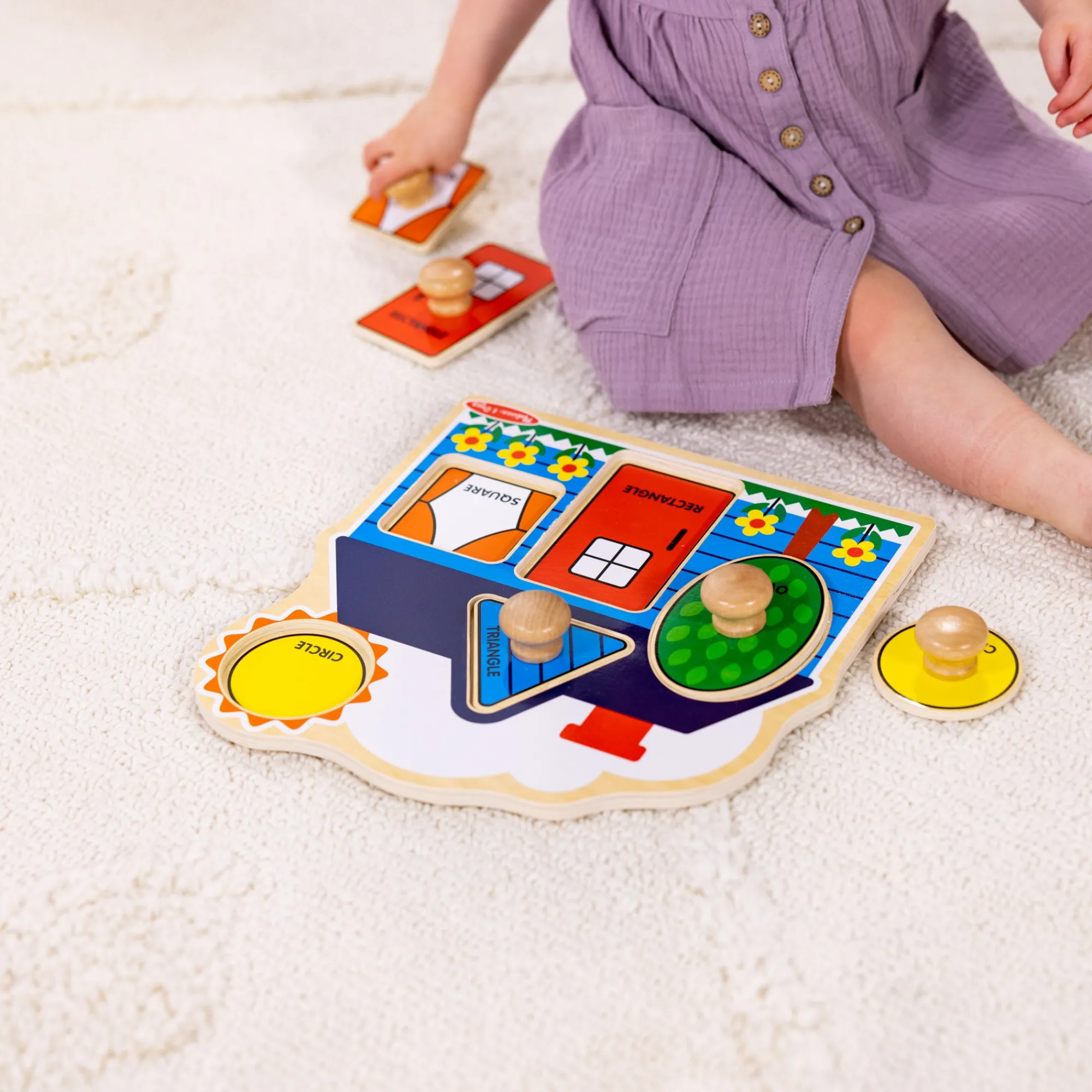 First Shapes Jumbo Peg Puzzle - 5 Pieces>Melissa & Doug