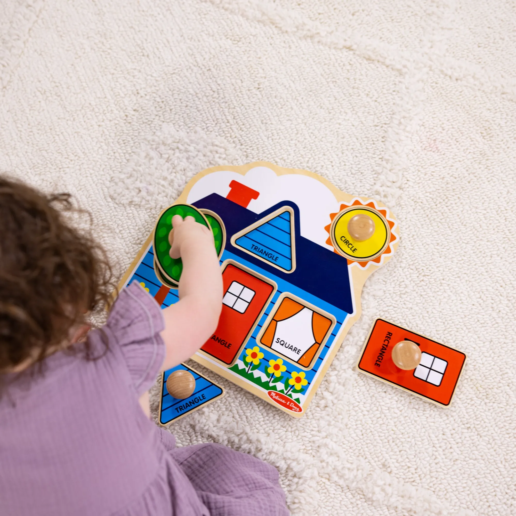First Shapes Jumbo Peg Puzzle - 5 Pieces>Melissa & Doug