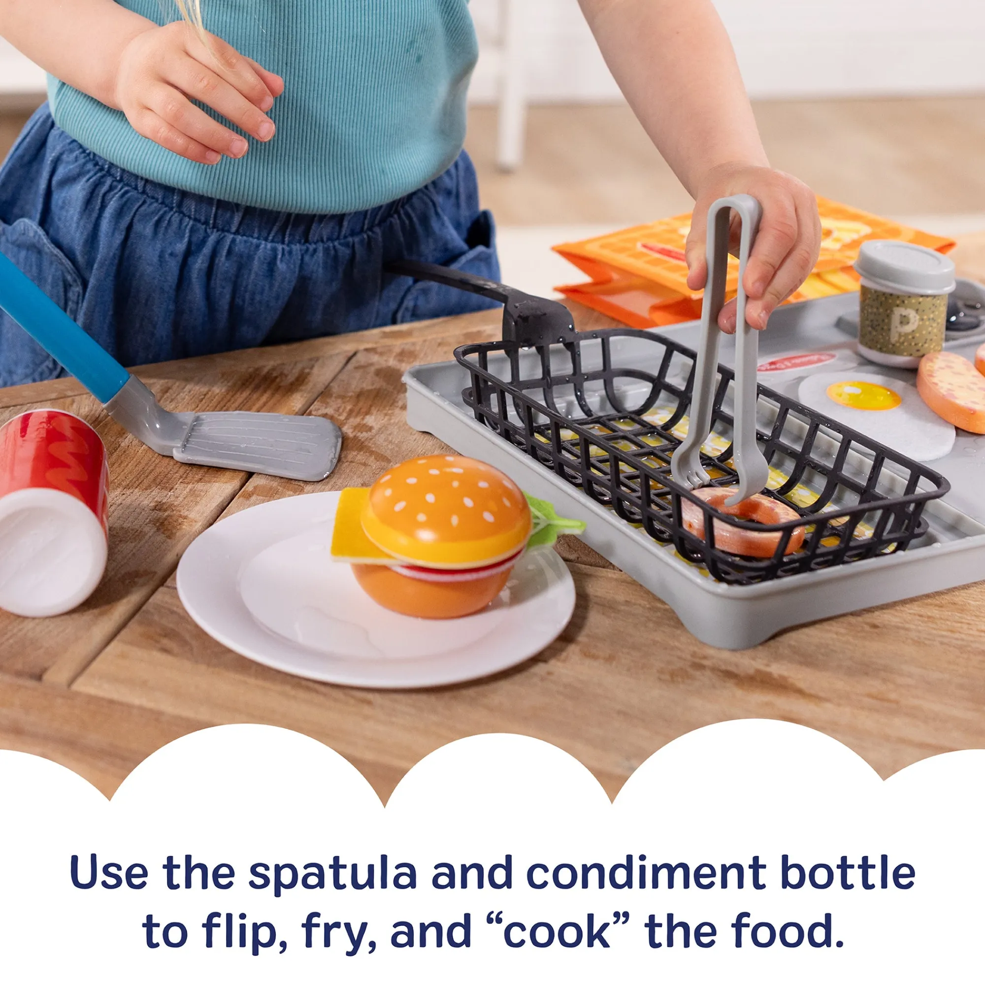 Flip & Fry Grill Play Set with Color Changing Water WOW!>Melissa & Doug New