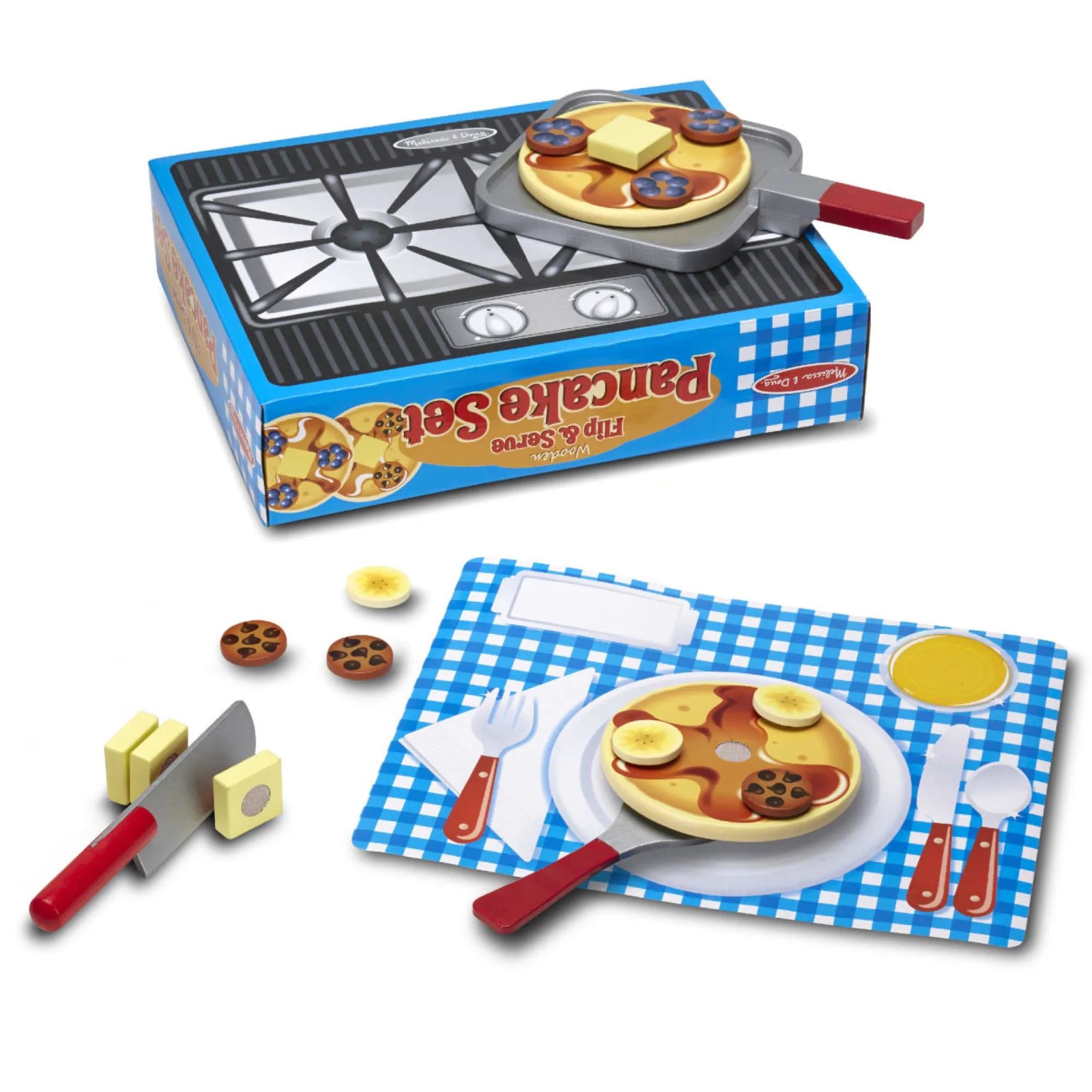 Flip & Serve Pancake Set - Wooden Play Food>Melissa & Doug Clearance