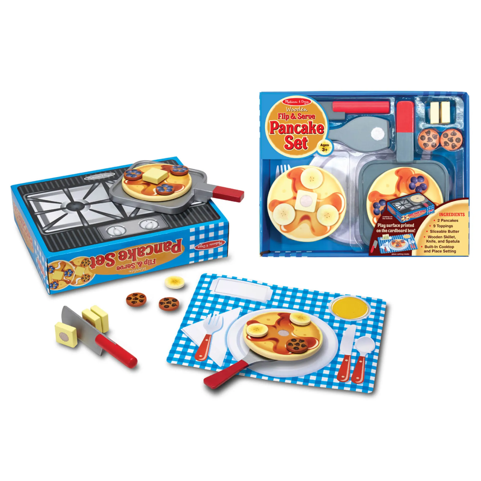 Flip & Serve Pancake Set - Wooden Play Food>Melissa & Doug Clearance