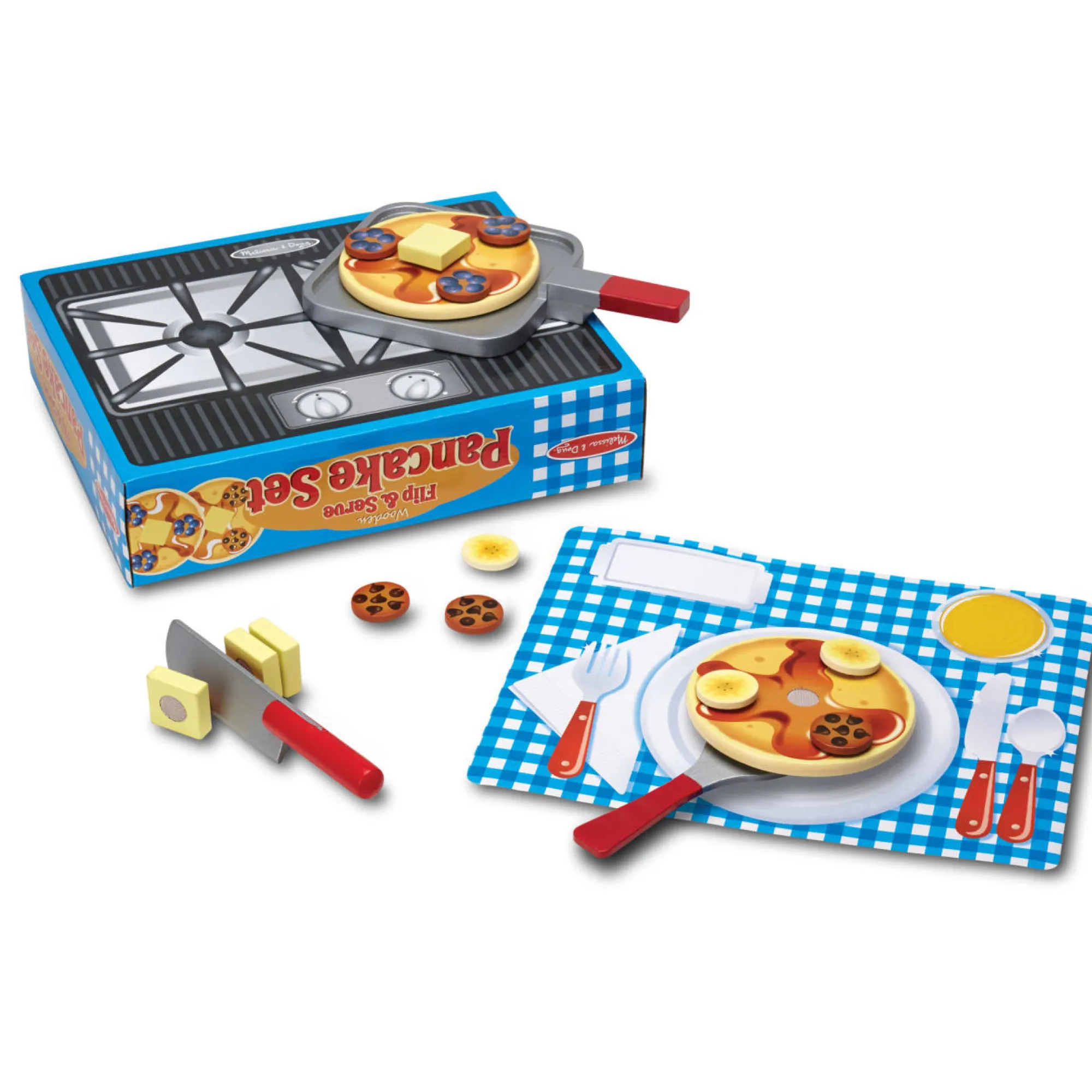 Flip & Serve Pancake Set - Wooden Play Food>Melissa & Doug Clearance