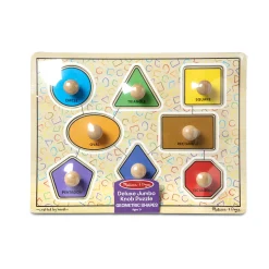 Geometric Shapes Deluxe Jumbo Peg Puzzle - 8 Pieces><noscript><img width=