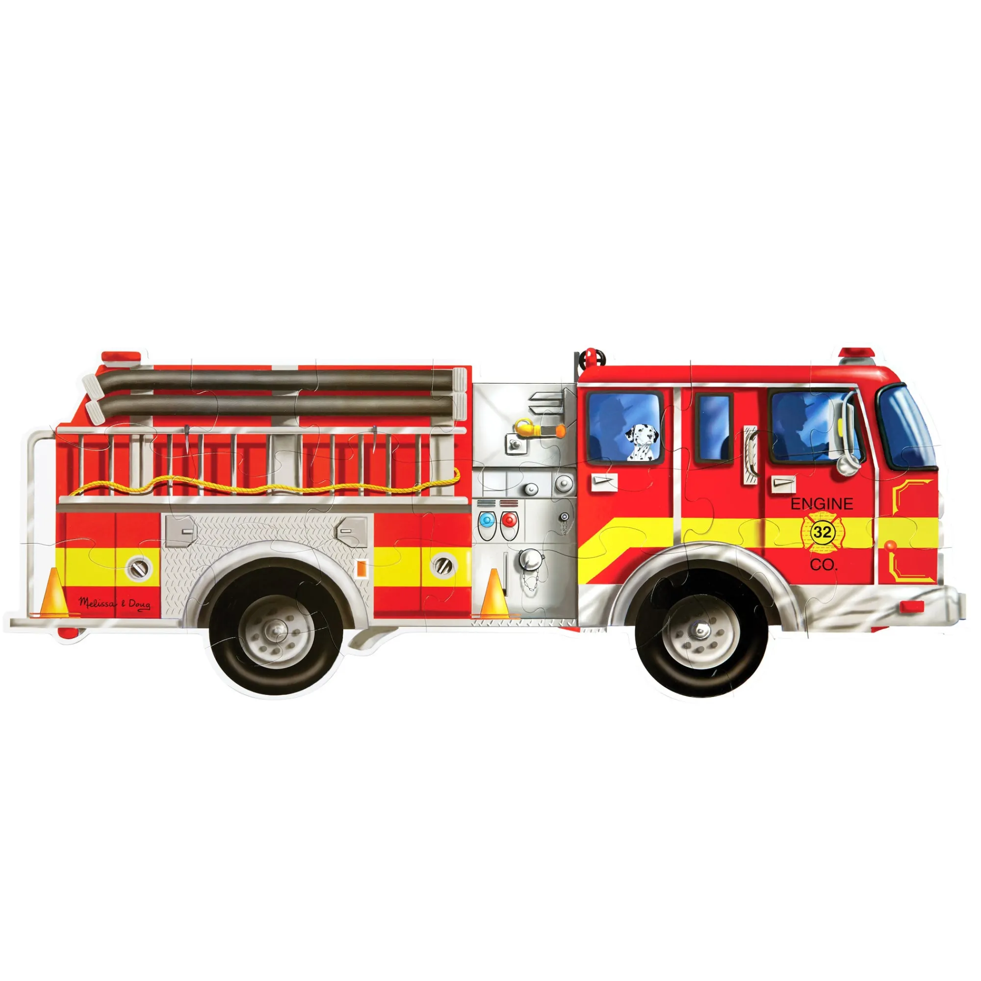 Giant Fire Truck Floor Puzzle - 24 Pieces>Melissa & Doug Best