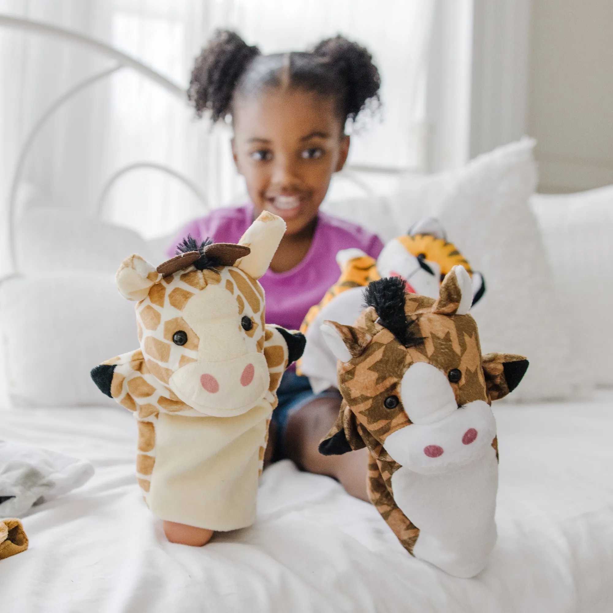 Hand Puppet 2-Pack: Farm Friends, Zoo Friends>Melissa & Doug Clearance
