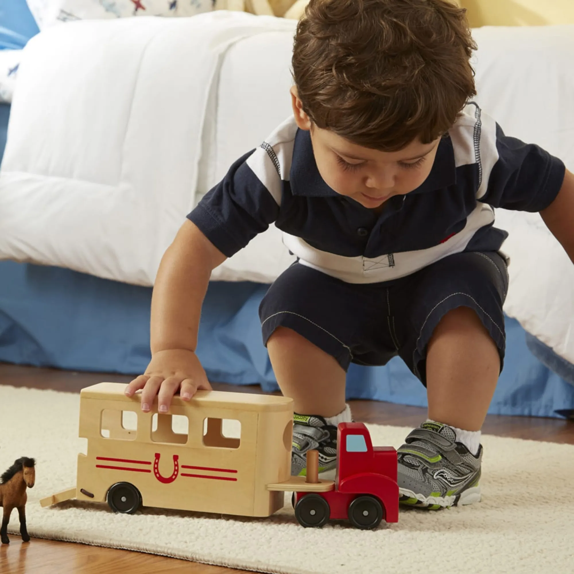 Horse Carrier Wooden Vehicles Play Set>Melissa & Doug Best