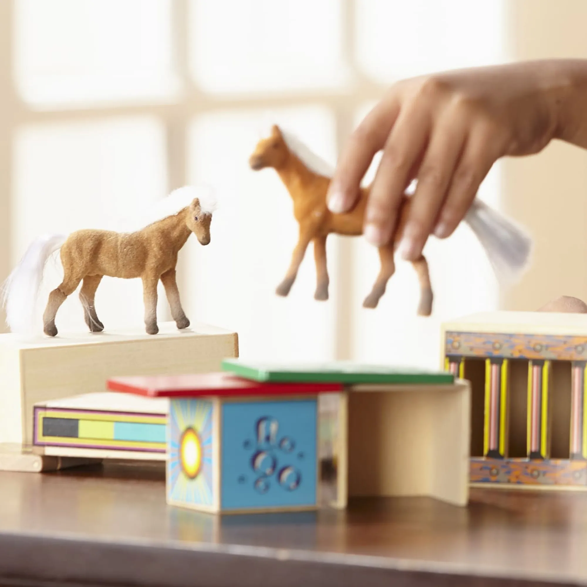 Horse Carrier Wooden Vehicles Play Set>Melissa & Doug Best