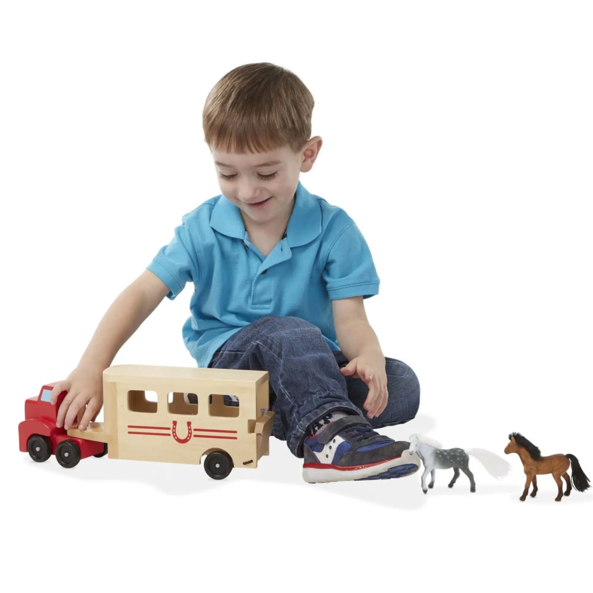 Horse Carrier Wooden Vehicles Play Set>Melissa & Doug Best
