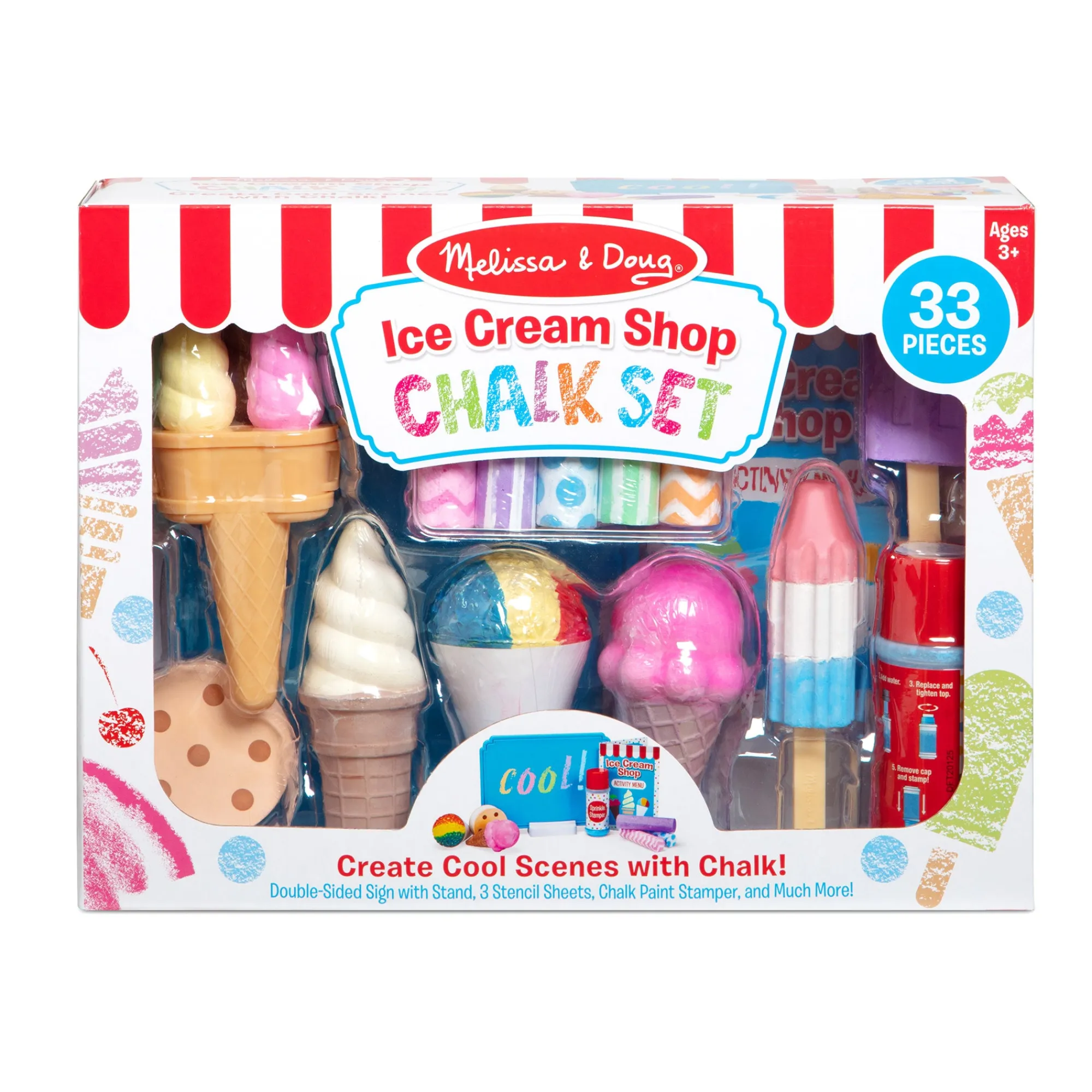 Ice Cream Shop Chalk Play Set>Melissa & Doug Clearance