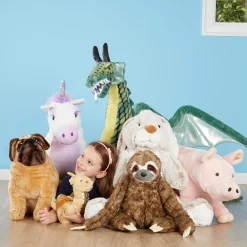 Jumbo Burrow Bunny Stuffed Plush Animal><noscript><img width=