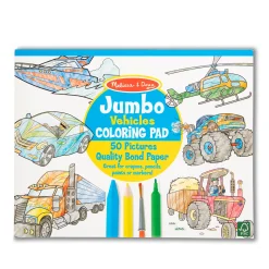 Jumbo Coloring Pad - Vehicles>Melissa & Doug Online