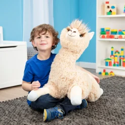 Jumbo Llama Stuffed Plush Animal><noscript><img width=