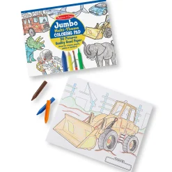 Jumbo 50-Page Kids' Coloring Pad - Space, Sharks, Sports, and More><noscript><img width=