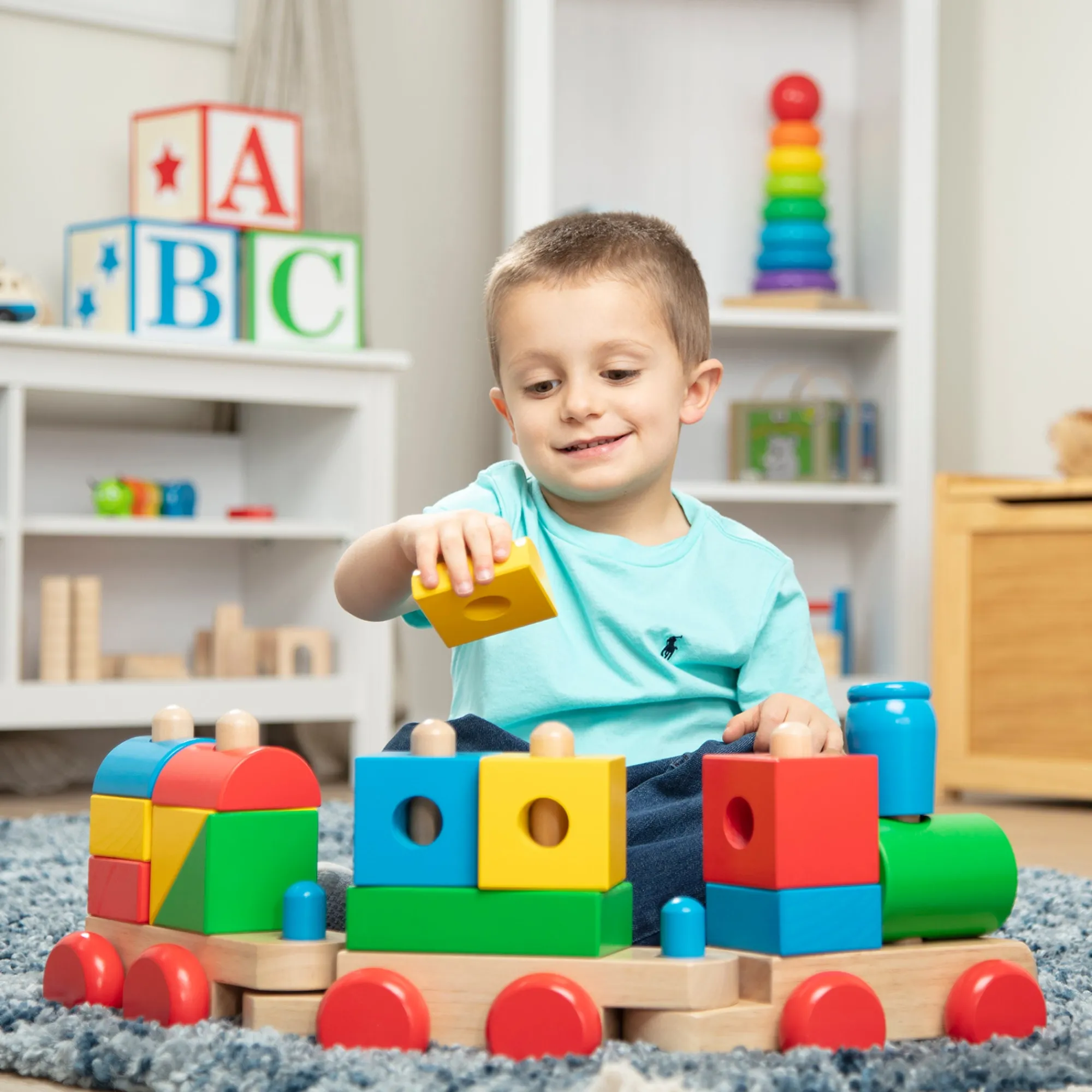 Jumbo Wooden Stacking Train – Classic>Melissa & Doug Discount
