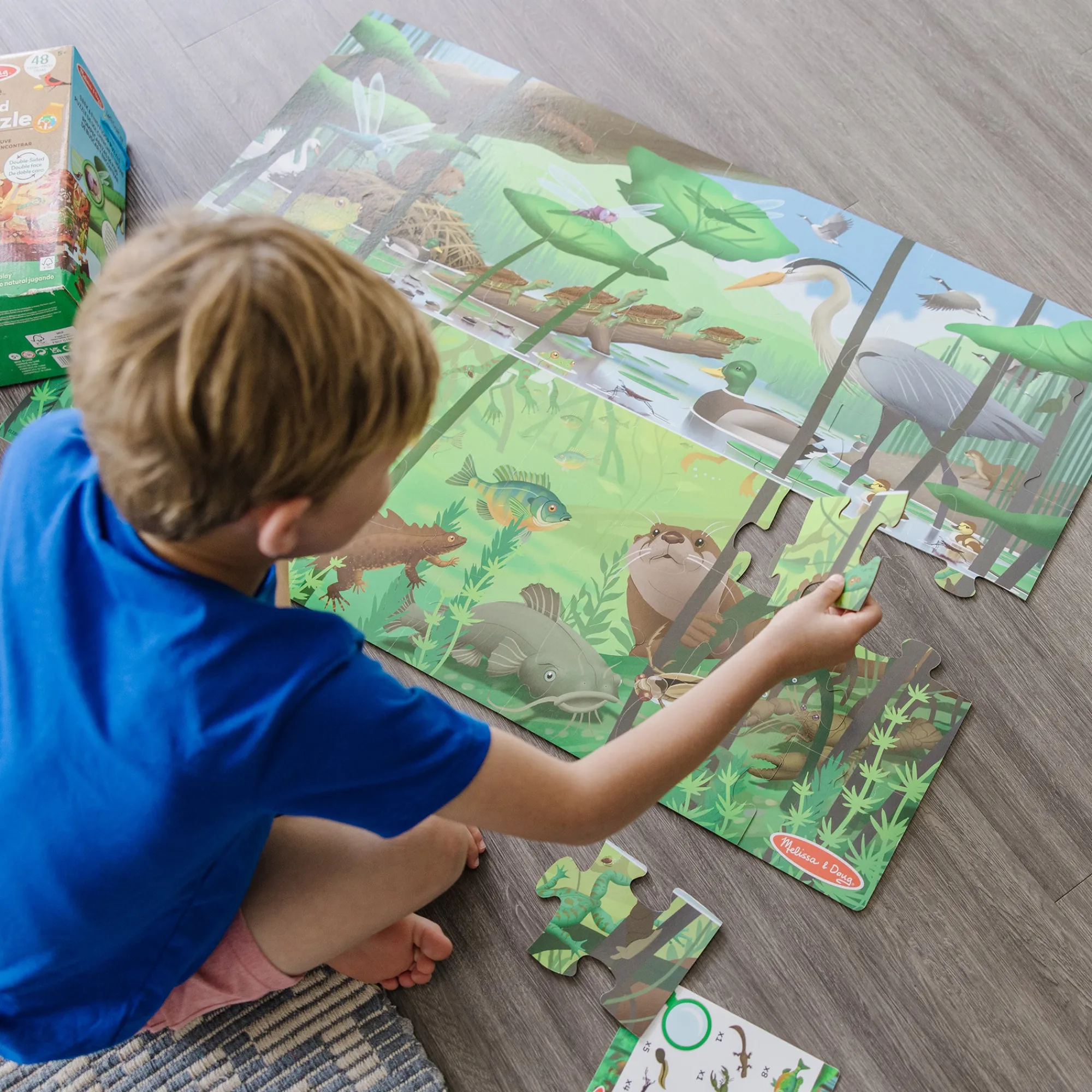 Let's Explore Double-Sided Seek & Find Puzzle>Melissa & Doug New