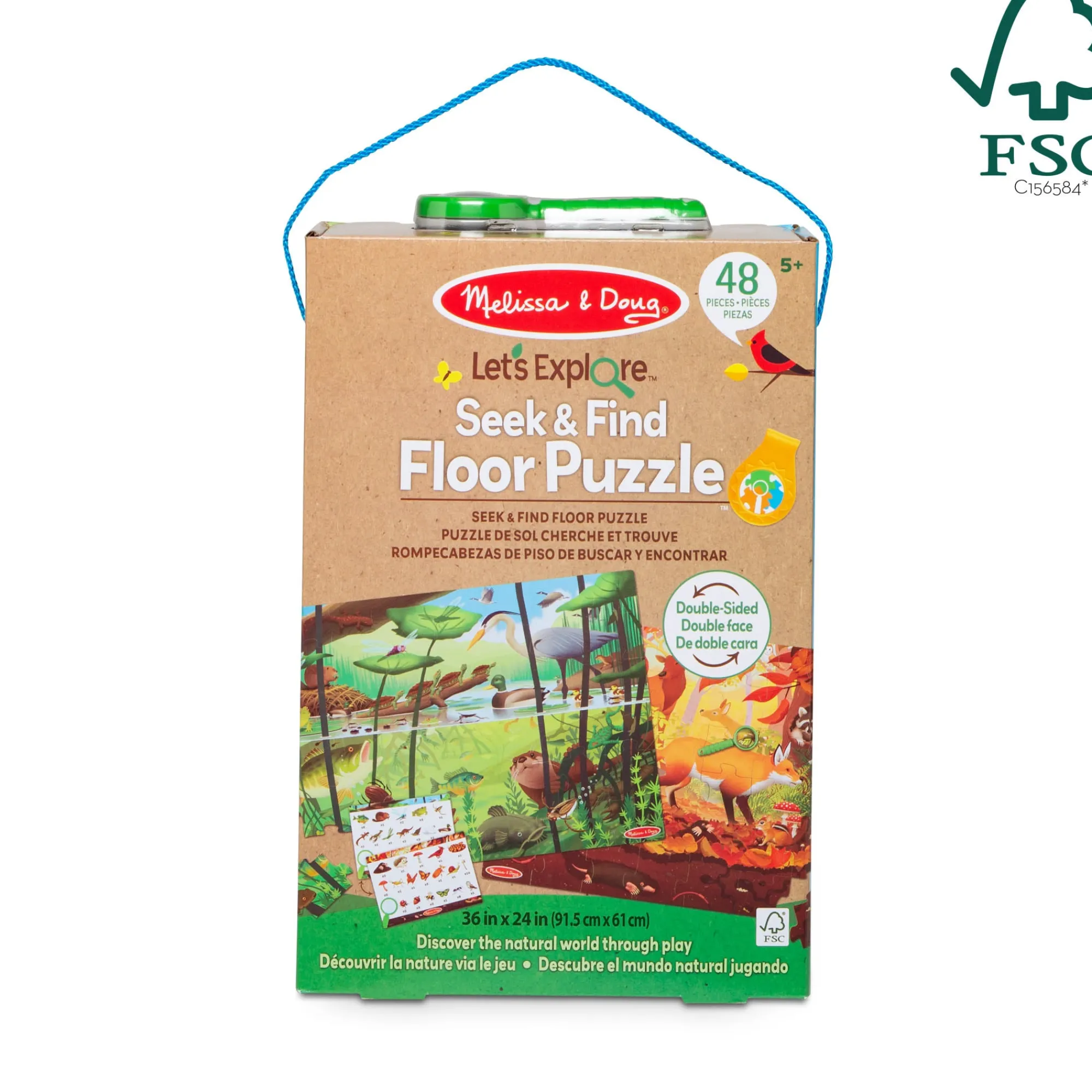 Let's Explore Double-Sided Seek & Find Puzzle>Melissa & Doug New